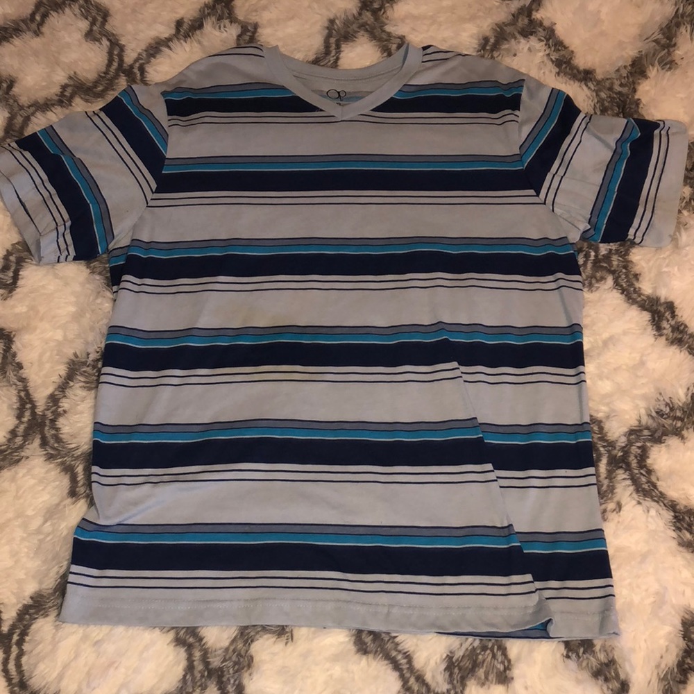 Blue striped men's shirt